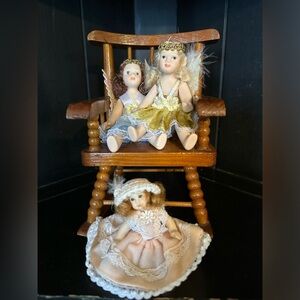 SET OF 3 PORCELAIN DOLLS